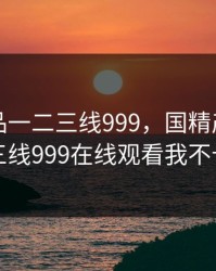 国精产品一二三线999，国精产品一二三线999在线观看我不卡