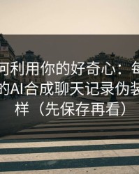 它们如何利用你的好奇心：每日大赛最常见的AI合成聊天记录伪装长什么样（先保存再看）