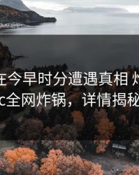 圈内人在今早时分遭遇真相 炸裂，17c全网炸锅，详情揭秘