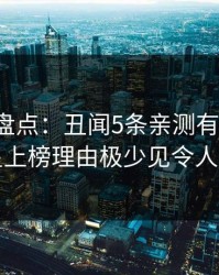 微密圈盘点：丑闻5条亲测有效秘诀，明星上榜理由极少见令人揭秘